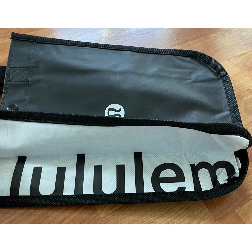 Lululemon black & white small reusable‎ tote bag